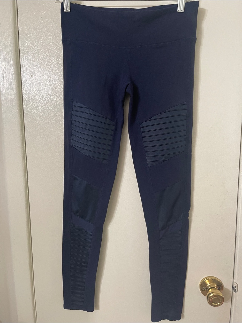 ALO Yoga Navy Moto Panel High-Rise Jeggings Women’s Size S